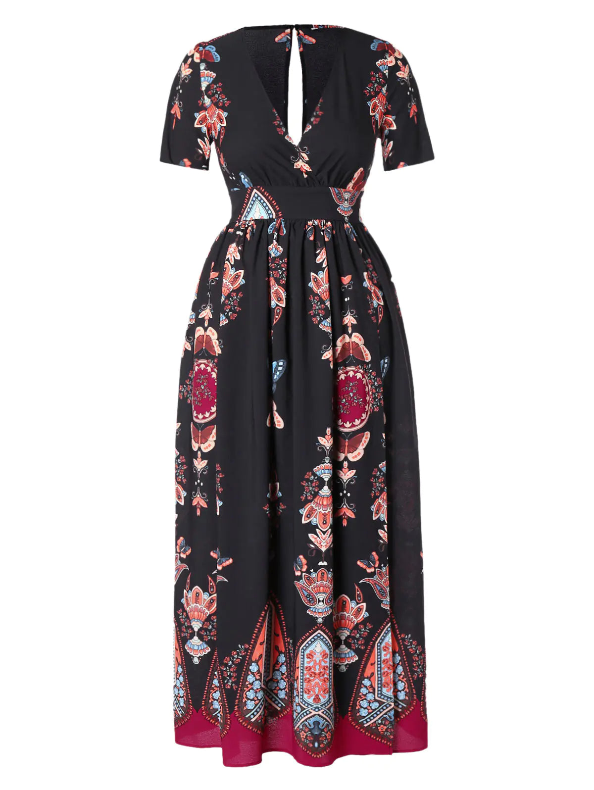 Plus Size V-Neck Dress, Elegant and Stylish Design by Trendy Attic Store01
