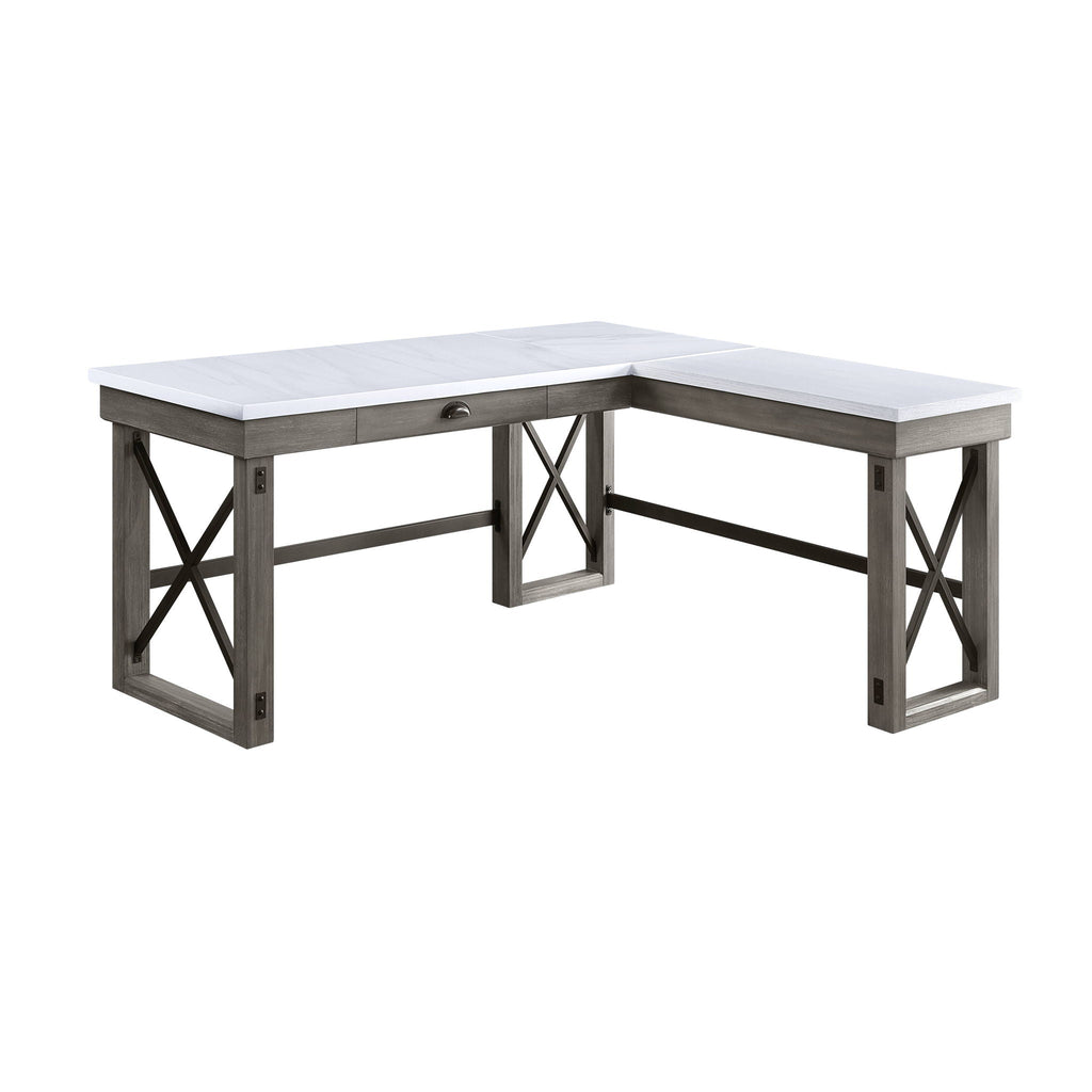 Talmar - Marble Top Weathered Writing Desk With Lift Top by Unique Piece Furniture