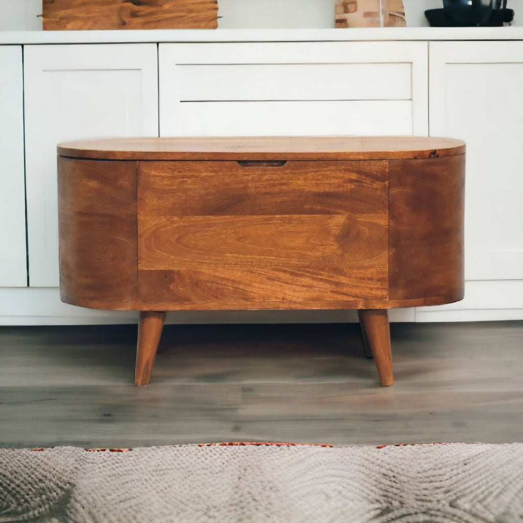 Rounded Lid Up Blanket Box by Unique Piece Furniture