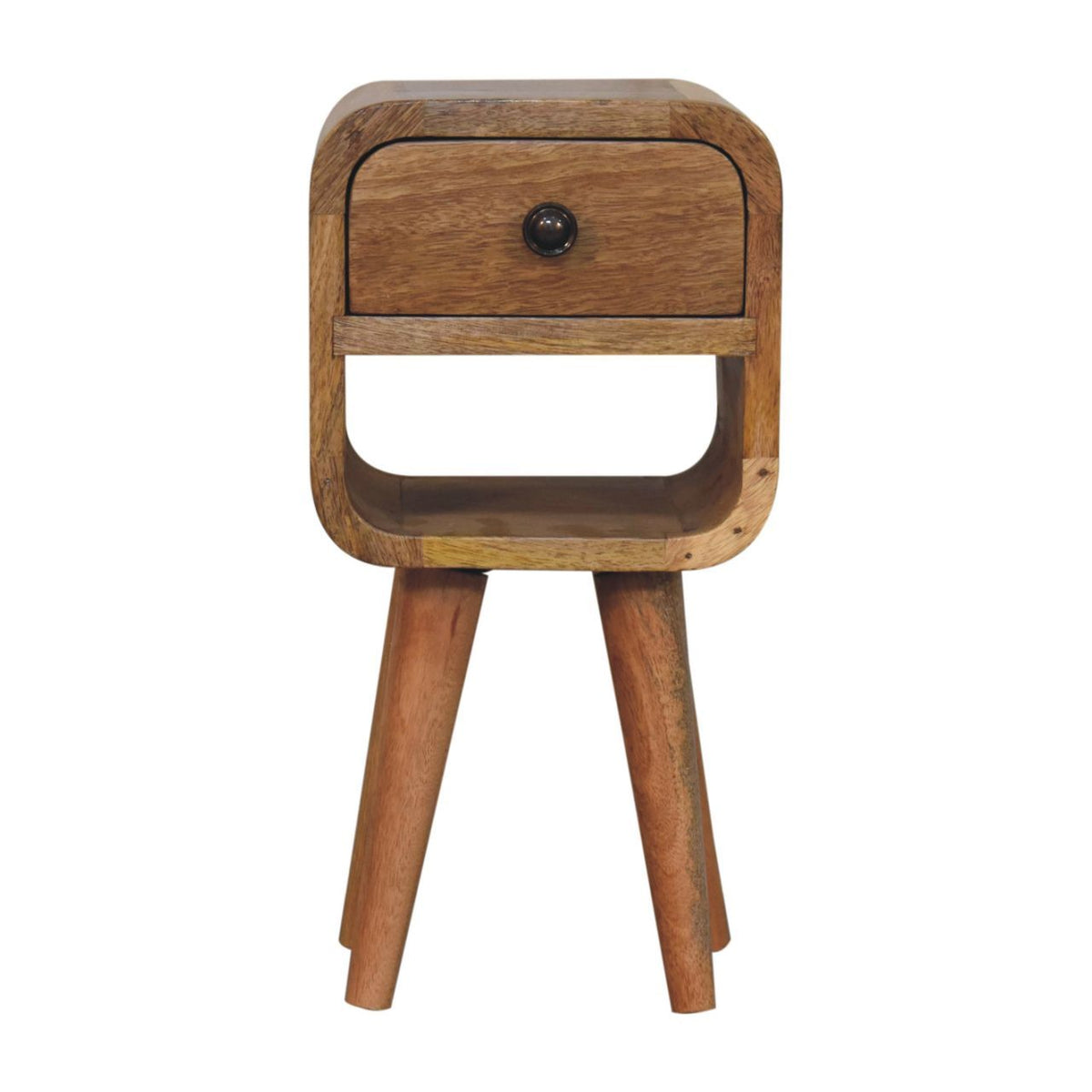Mini California Curved Nightstand Wth Lower Slot by Unique Piece Furniture