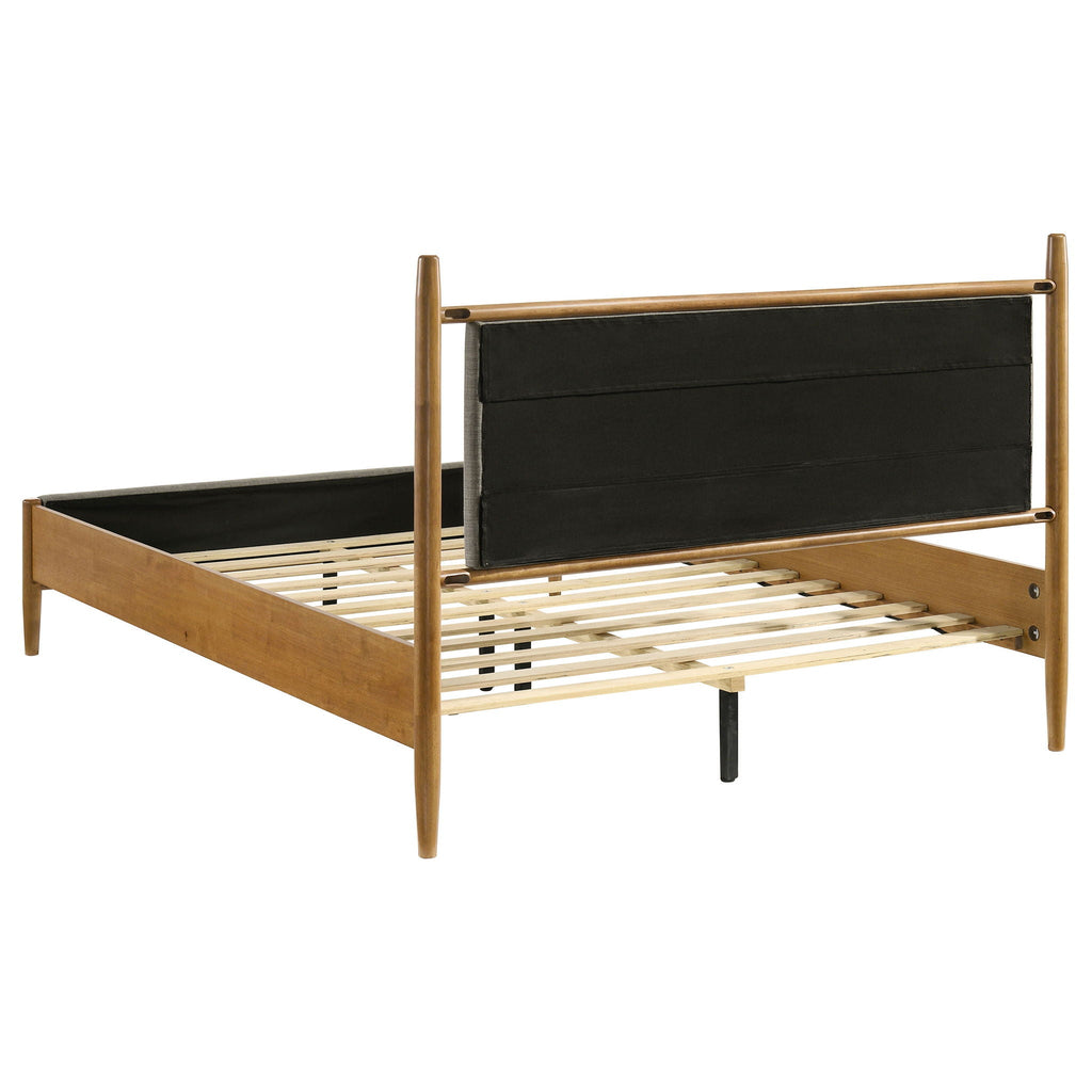 Mason 46-inch Queen Panel Platform Bed Grey and Light Brown by Unique Piece Furniture