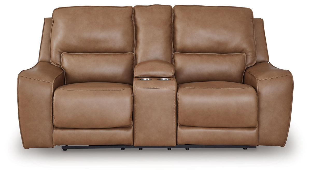 DeepWakes - Power Reclining Loveseat / Console / Adjustable Headrest by Unique Piece Furniture