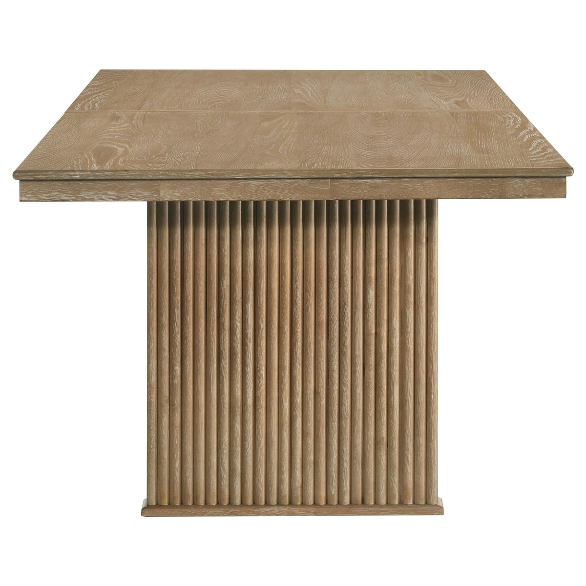 Adina 89-inch Extension Dining Table Distressed Light Brown by Unique Piece Furniture
