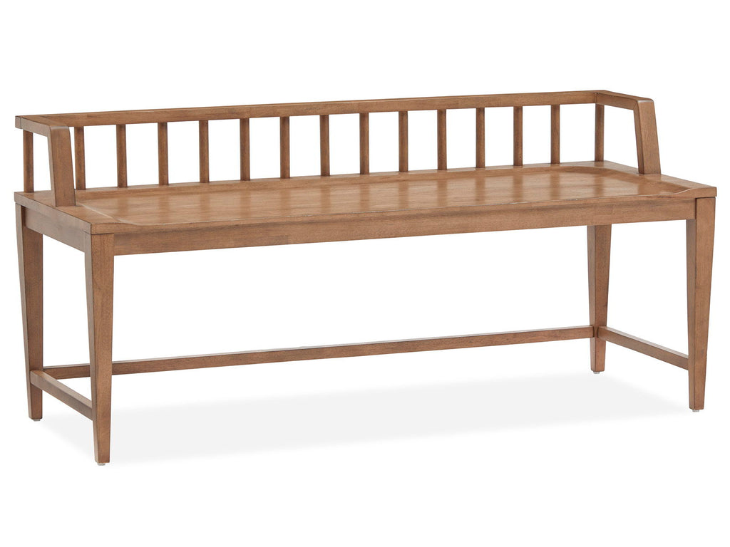 Lindon - Arm Bench With Low Back - Light Brown by Unique Piece Furniture
