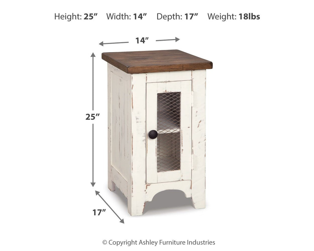 Wystfield - Chair Side End Table - White / Brown by Unique Piece Furniture