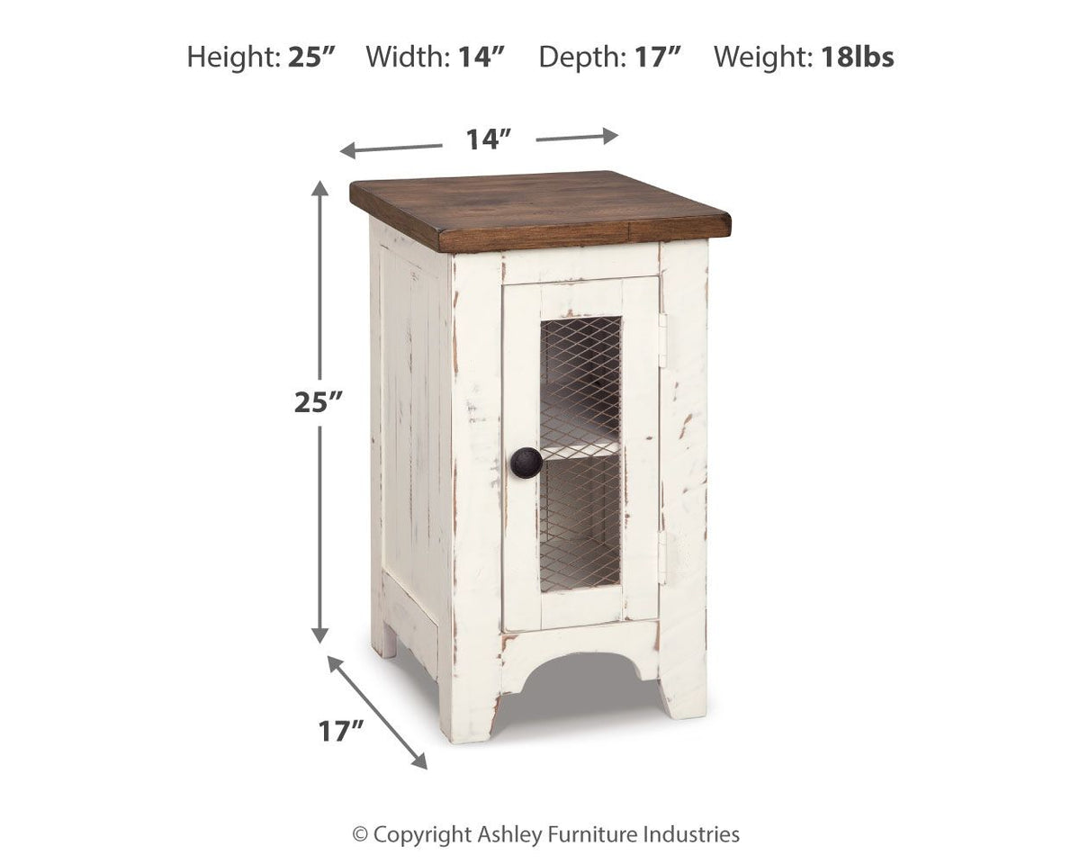 Wystfield - Chair Side End Table - White / Brown by Unique Piece Furniture