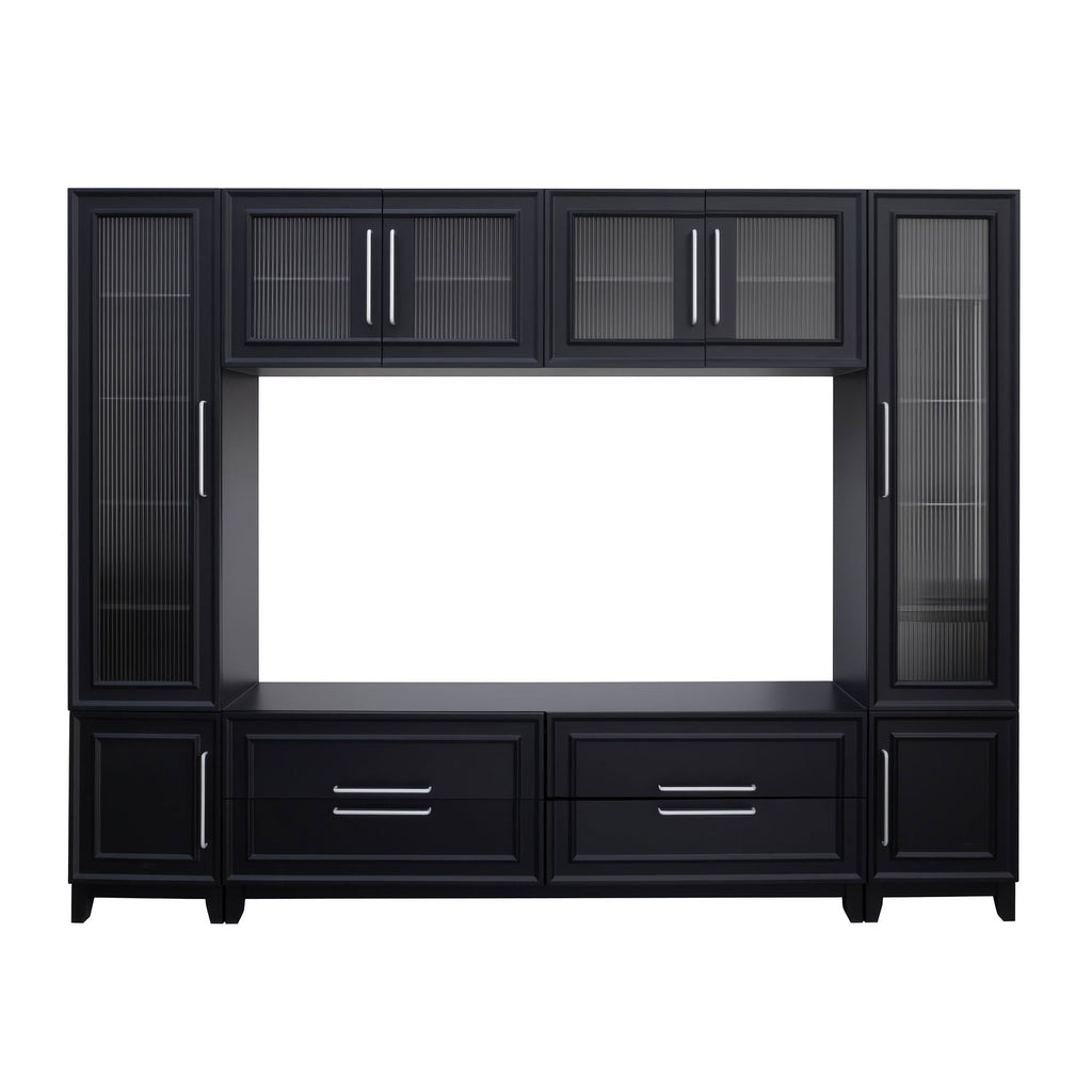 Wall Unit Modern Entertainment Center With Glass Doors by Unique Piece Furniture
