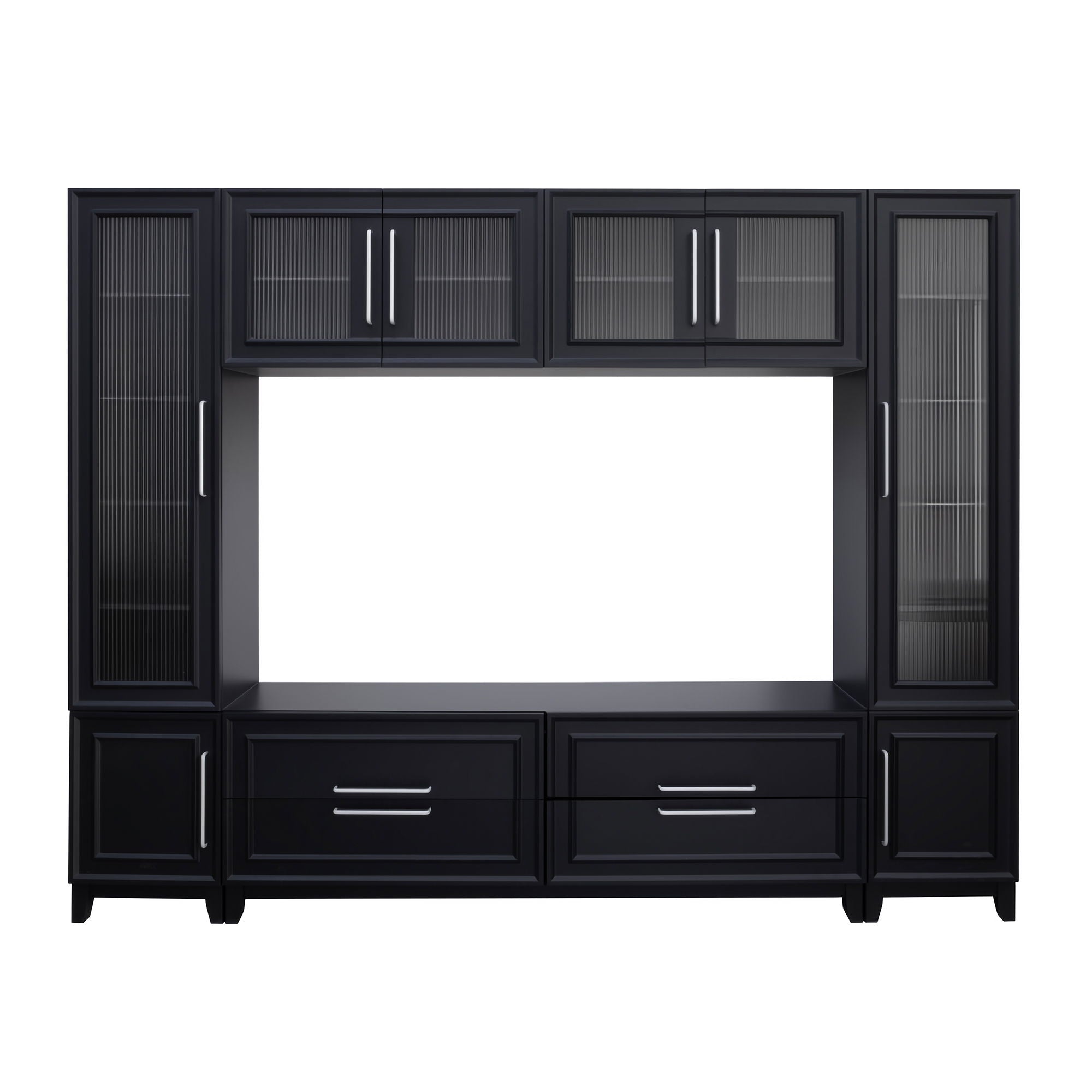 Wall Unit Modern Entertainment Center With Glass Doors by Unique Piece Furniture