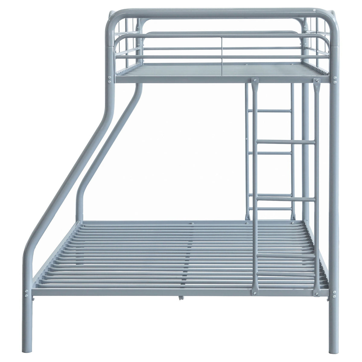 Carson Metal Twin Over Full Bunk Bed Glossy Silver by Unique Piece Furniture