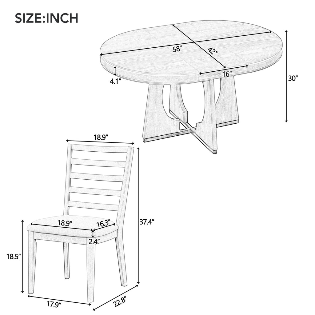 Round Dining Table Set For 4 With Chairs by Unique Piece Furniture