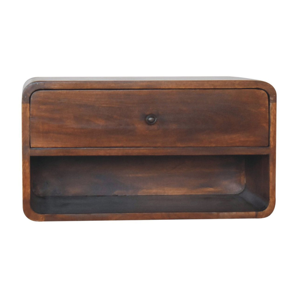 Curve Upper Slot Floating Nightstand by Unique Piece Furniture