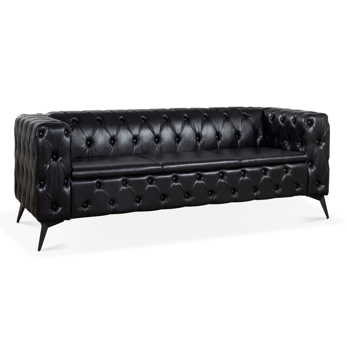 Square Arm Removable Cushion 3 Seater Sofa by Unique Piece Furniture