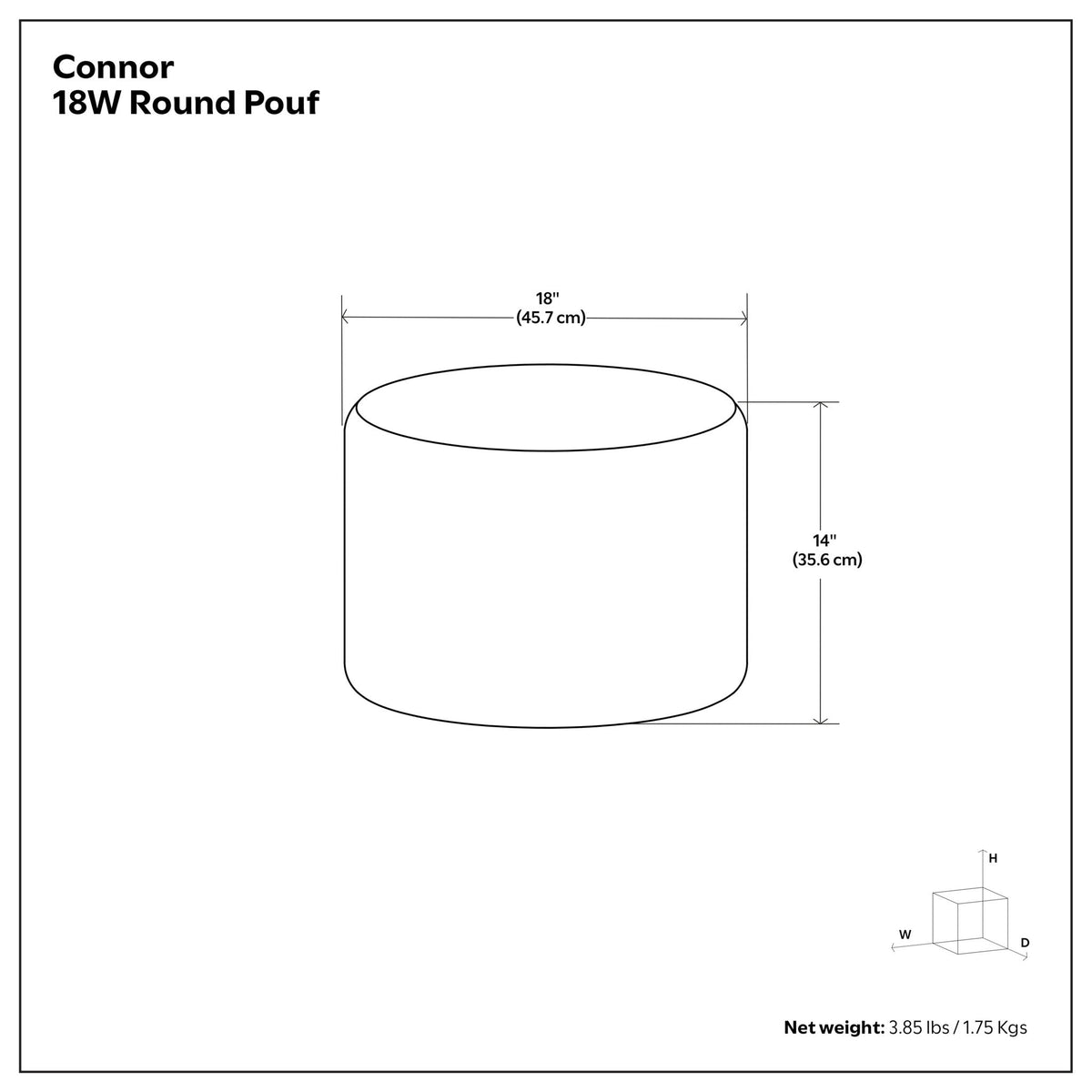 Connor - Handcrafted Round Pouf by Unique Piece Furniture