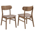Dortch Dining Side Chair Walnut and Brown (Set of 2) by Unique Piece Furniture
