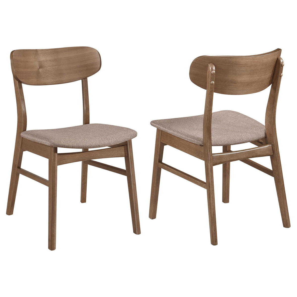 Dortch Dining Side Chair Walnut and Brown (Set of 2) by Unique Piece Furniture