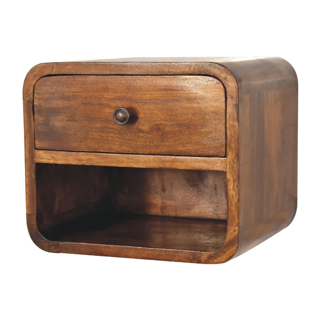 Curve Upper Slot Floating Nightstand by Unique Piece Furniture