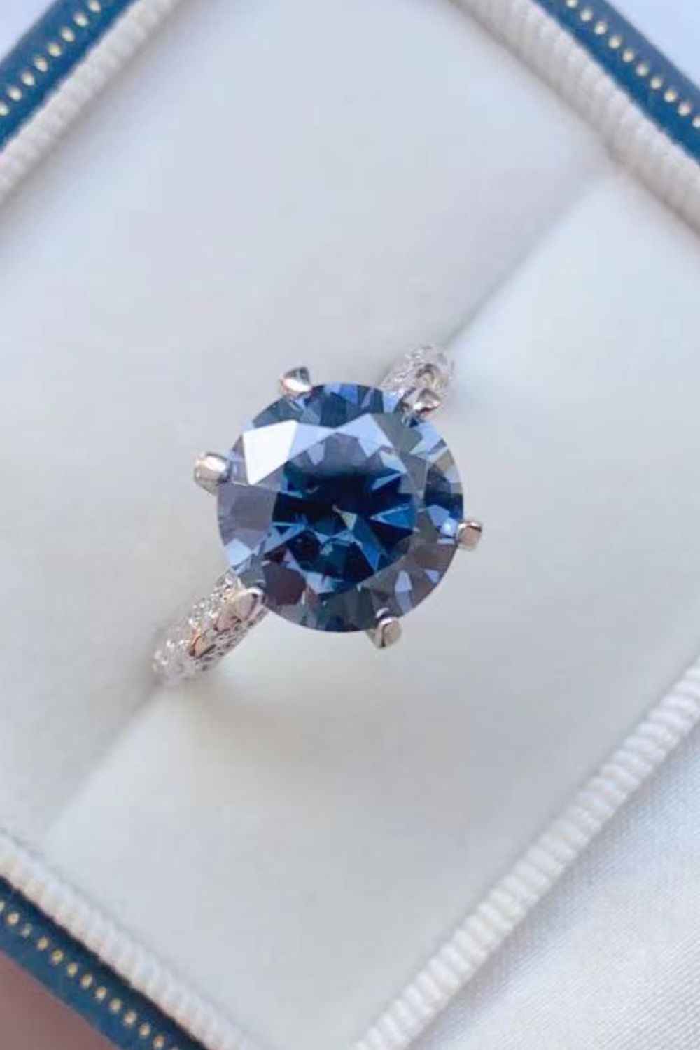 5 Carat Moissanite 925 Sterling Silver Ring by Wild and Free Boutique