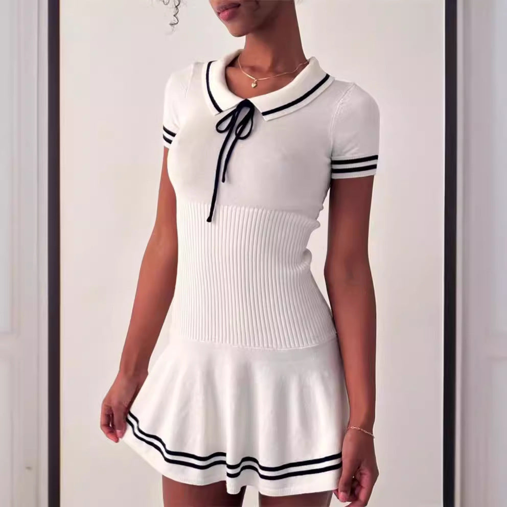 Women’s Striped Knit Midi Dress by FitiqueFit