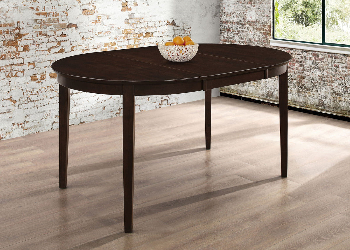 Gabriel Oval 60-inch Extension Leaf Dining Table Cappuccino by Unique Piece Furniture