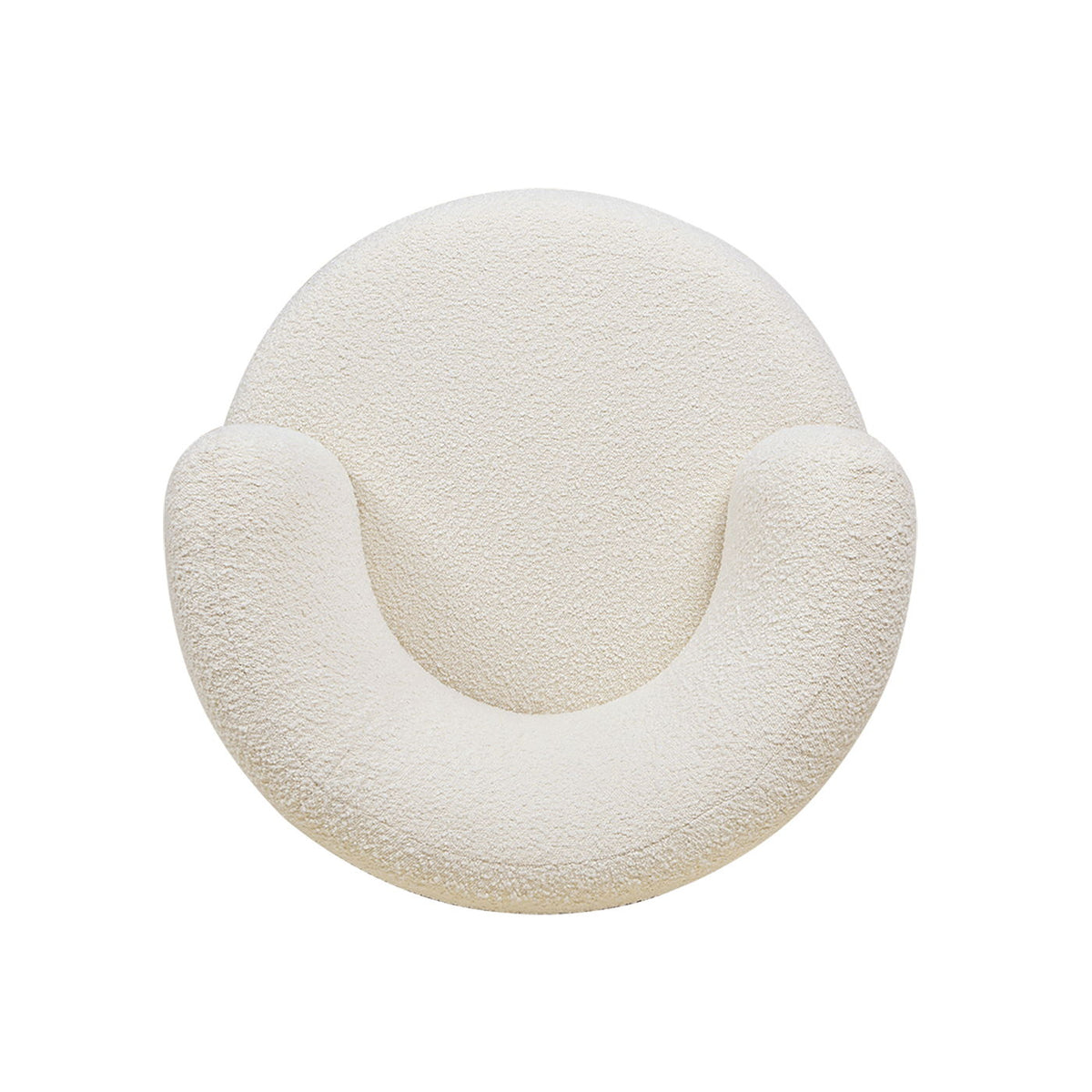 Fuji - 360 Swivel Low Barrel Back Accent Chair - Ivory White by Unique Piece Furniture