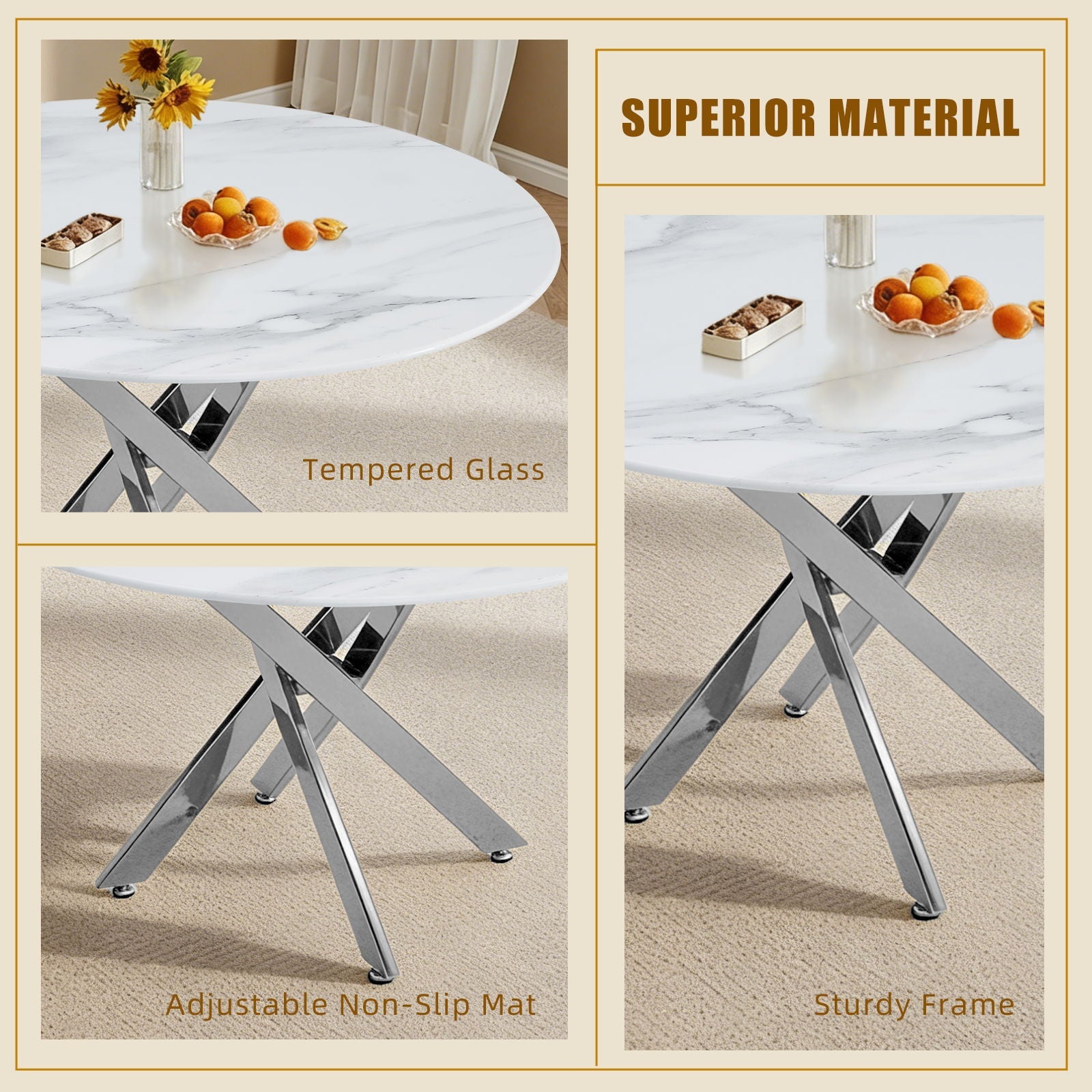 Modern Round Table For Dining Room by Unique Piece Furniture