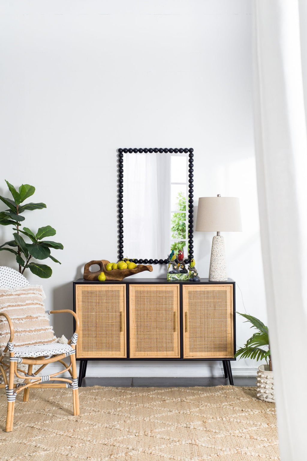 Rectangle Mirror, Wall Mirror For Living Room Bedroom Entryway - Black by Unique Piece Furniture