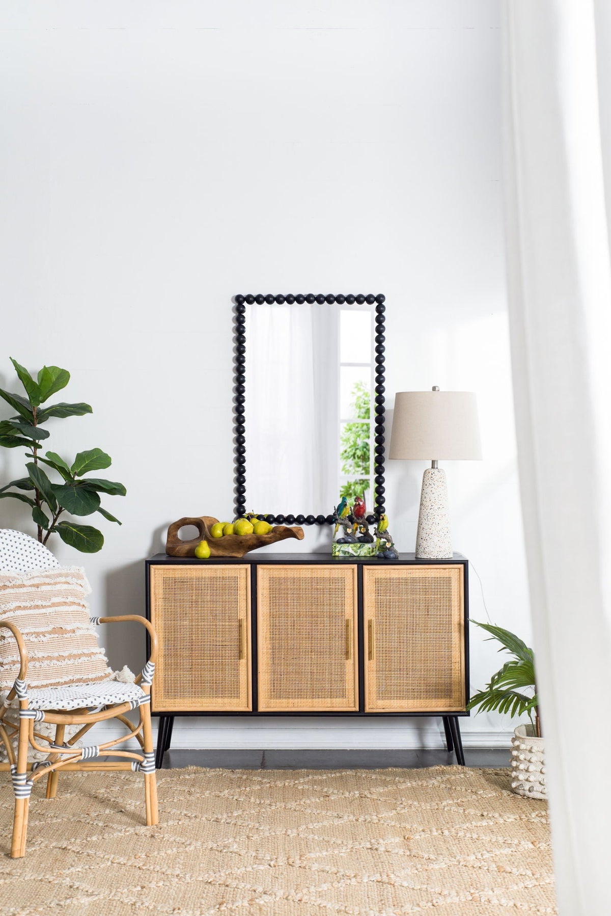 Rectangle Mirror, Wall Mirror For Living Room Bedroom Entryway - Black by Unique Piece Furniture