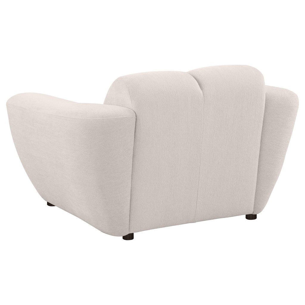 Destino Chenille Upholstered Splayed Arm Accent Chair Greige by Unique Piece Furniture