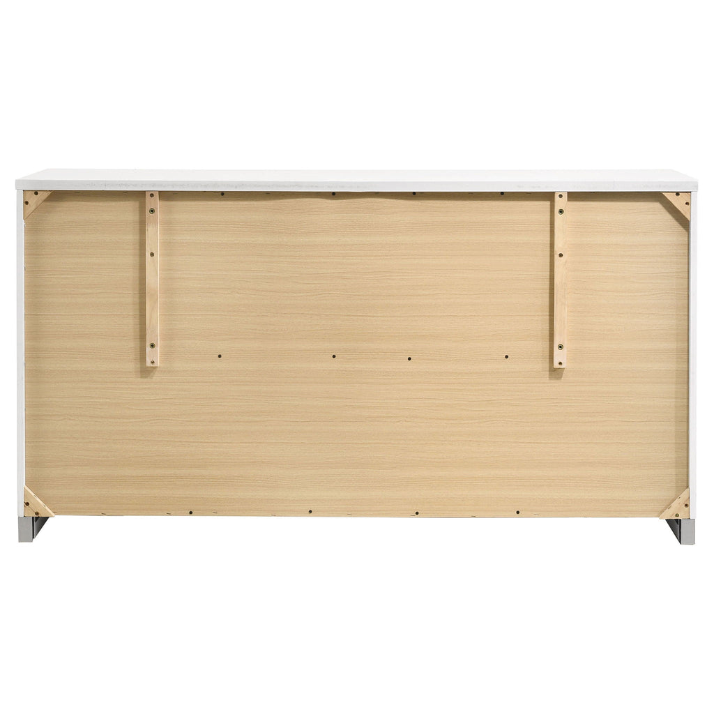 Felicity 6-drawer Dresser White High Gloss by Unique Piece Furniture