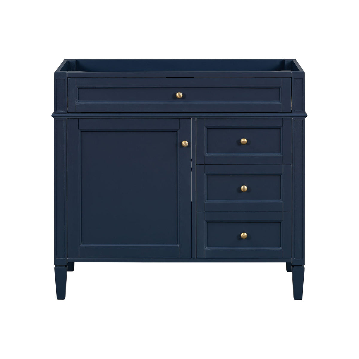 Bathroom Vanity With 2 Drawers And Tip-Out Drawer, Storage Cabinet by Unique Piece Furniture