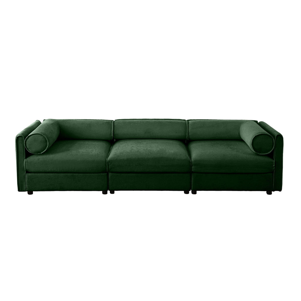 Stylish Sofa With Storage Seat And Cylindrical Backrest by Unique Piece Furniture