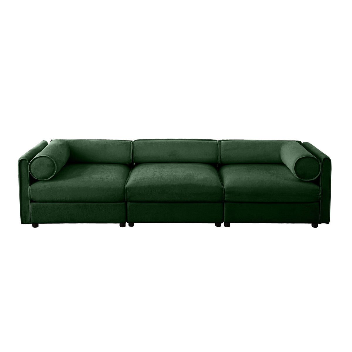 Stylish Sofa With Storage Seat And Cylindrical Backrest by Unique Piece Furniture