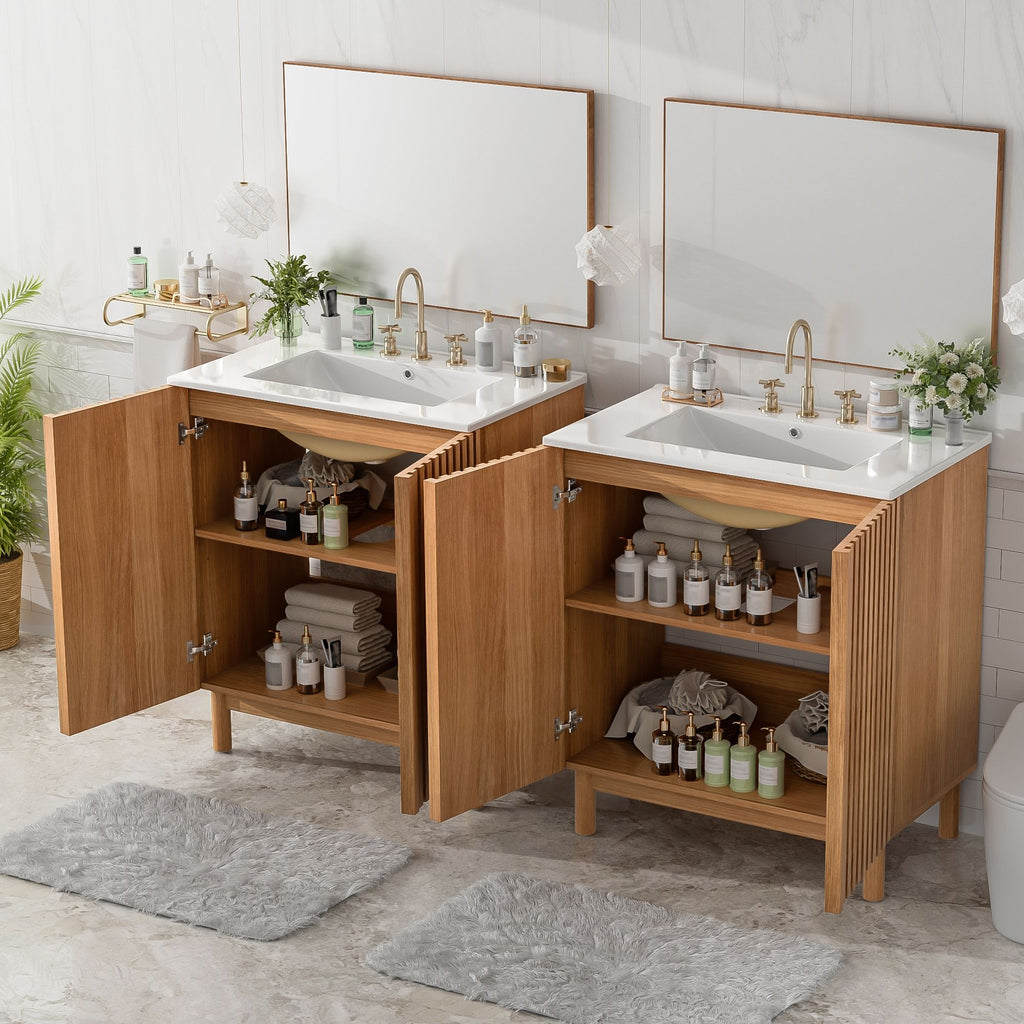 Traditional Bathroom Vanity With Ceramic Sink by Unique Piece Furniture