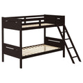 Littleton Wood Twin Over Twin Bunk Bed Espresso by Unique Piece Furniture