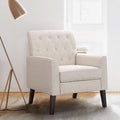 Linen Accent Chair With Button Tufting For Living Room by ShipItFurniture