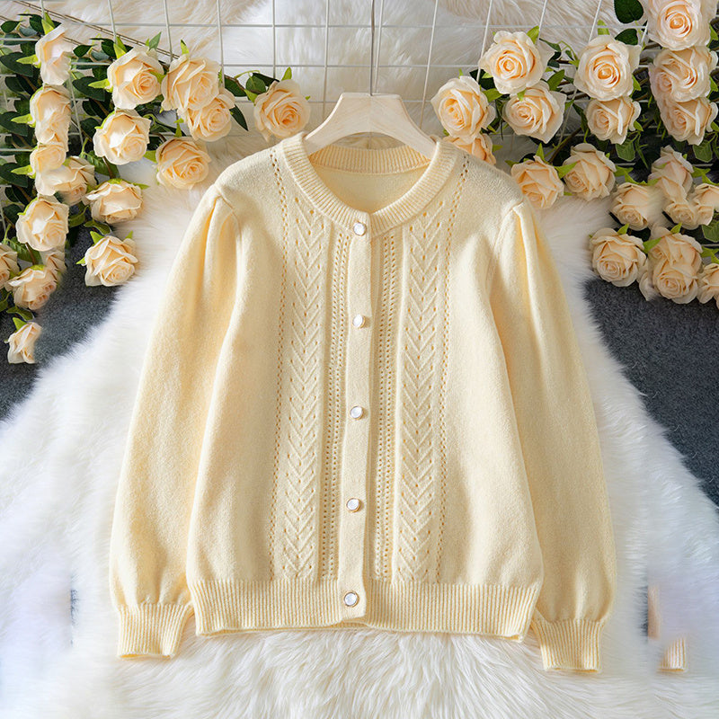 Women’s button down cardigan sweater by FitiqueFit