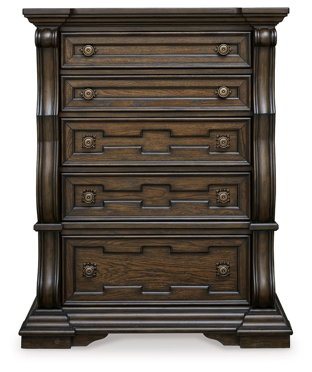 Maylee - Five Drawer Chest - Dark Brown by Unique Piece Furniture