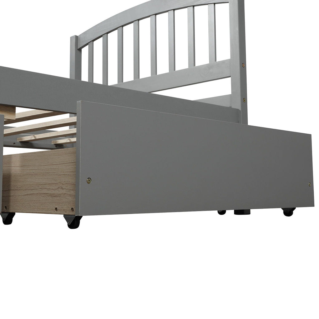 Platform Storage Bed Wood Bed Frame With Two Drawers And Headboard by Unique Piece Furniture