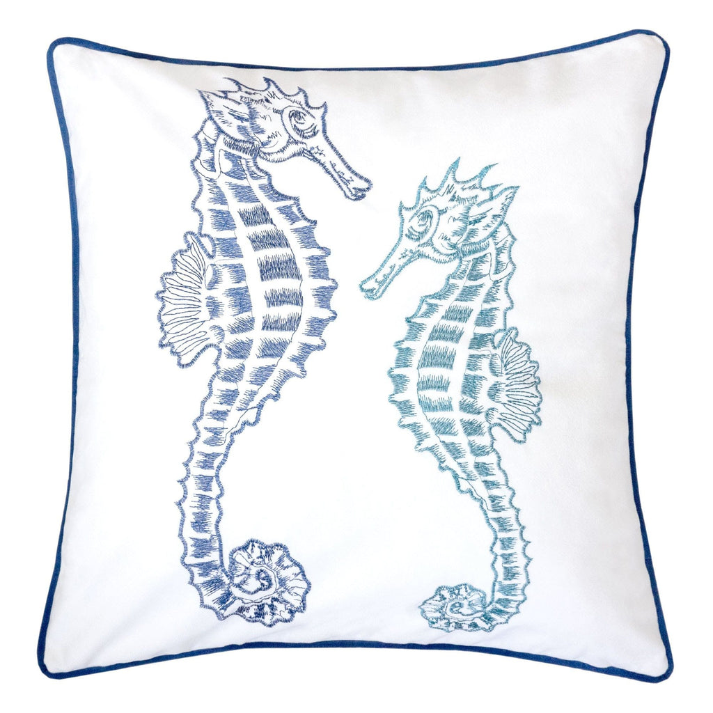 Seahorses Pillow Cover With Matching Back by Unique Piece Furniture