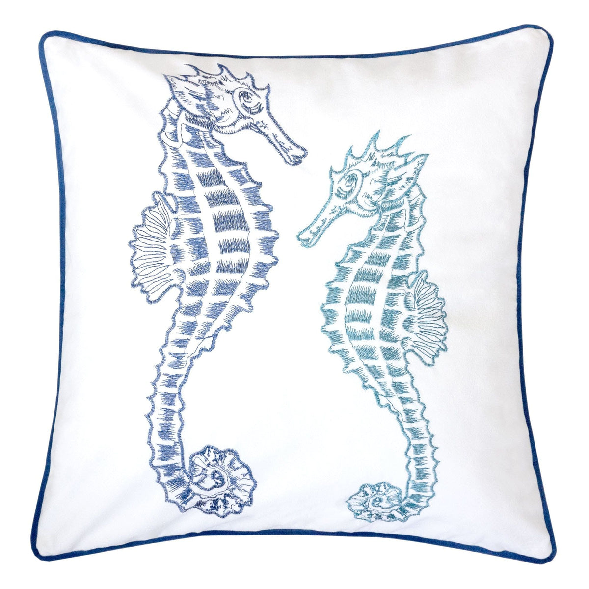 Seahorses Pillow Cover With Matching Back by Unique Piece Furniture