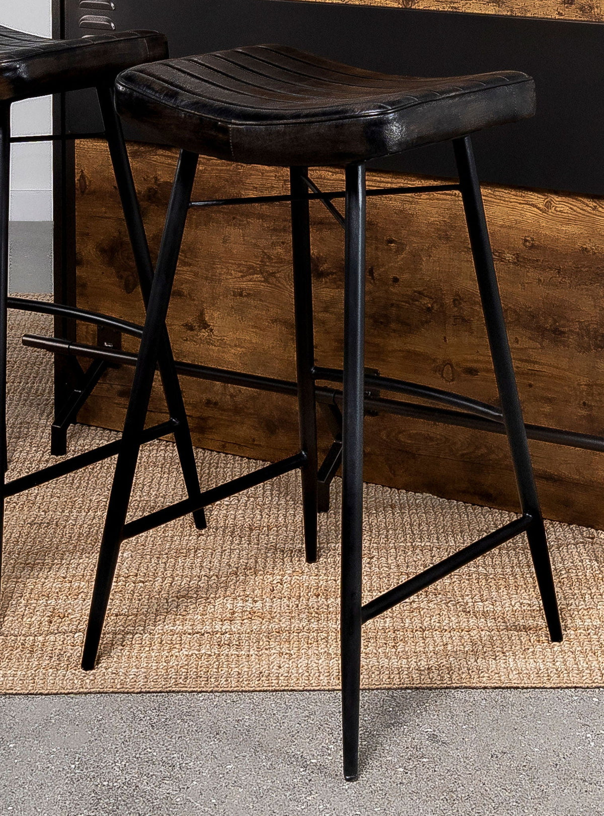 Bayu Leather Upholstered Bar Stool Espresso (Set of 2) by Unique Piece Furniture