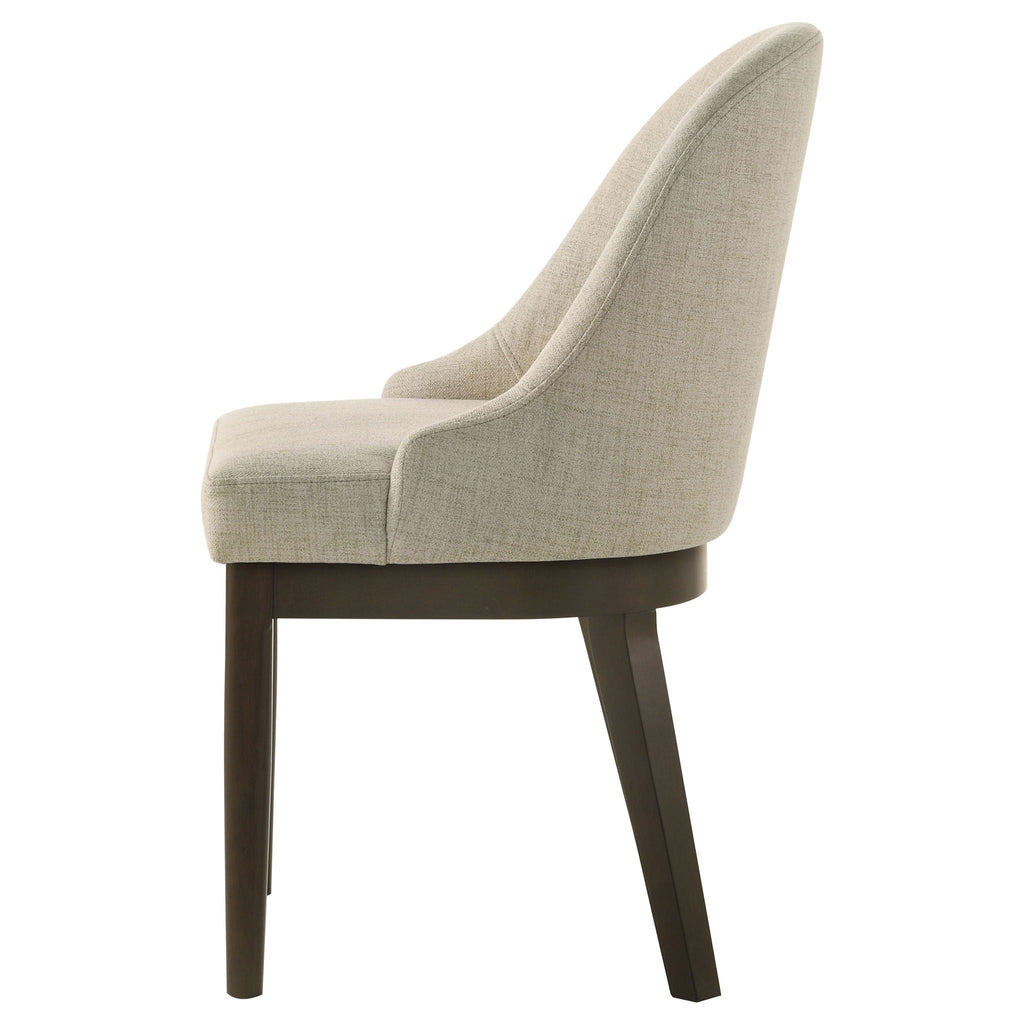 Reseda Upholstered Dining Side Chair Beige (Set of 2) by Unique Piece Furniture