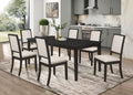 Louise 7-piece Rectangular Extension Leaf Dining Set Black by Unique Piece Furniture