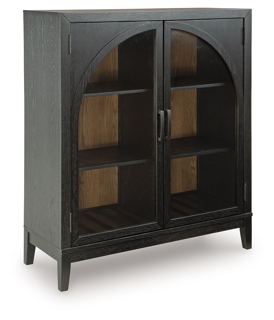 Armenleigh - Bar Cabinet - Black / Brown by Unique Piece Furniture
