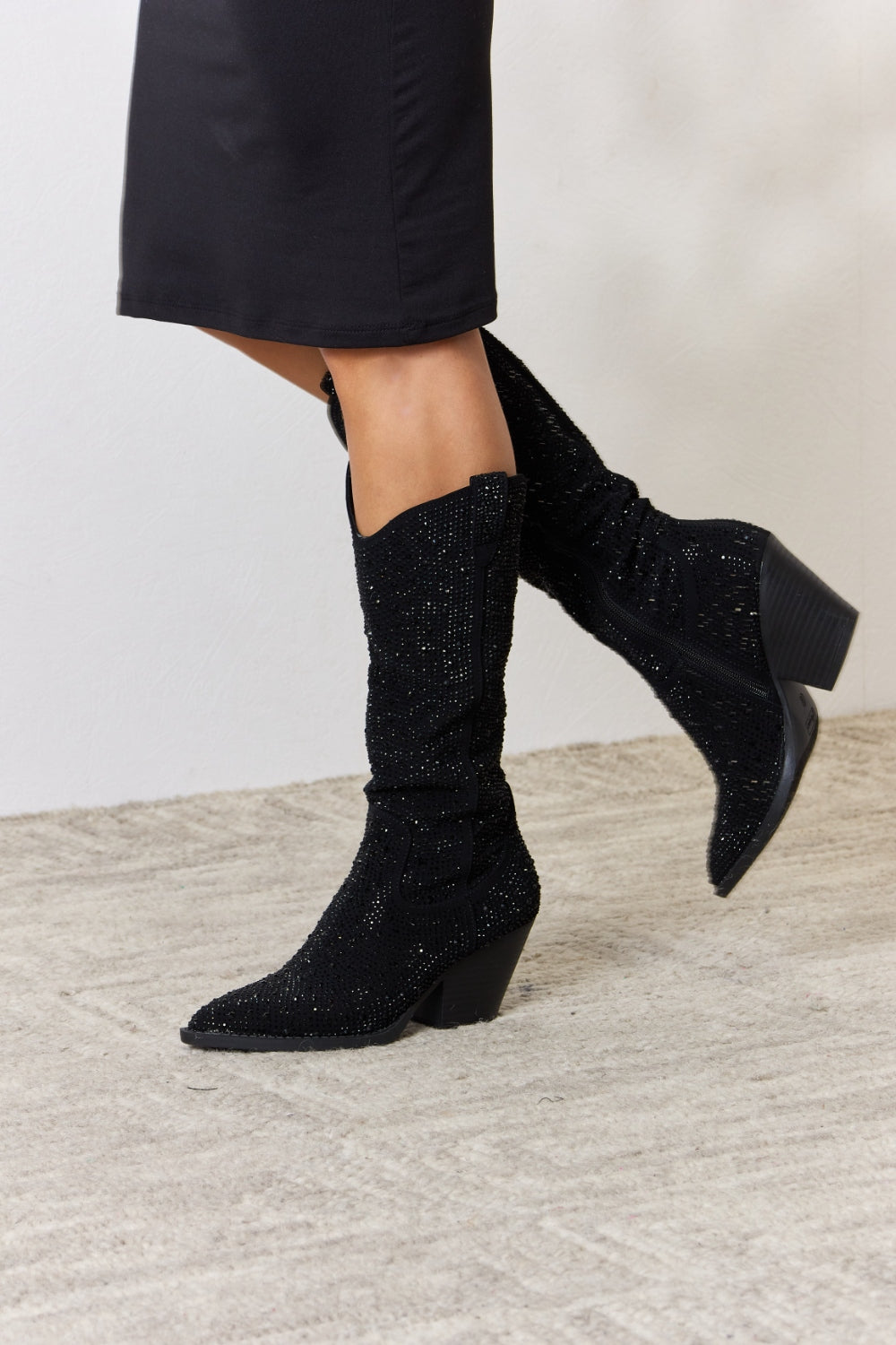 Forever Link Rhinestone Knee High Cowboy Boots by Wild and Free Boutique