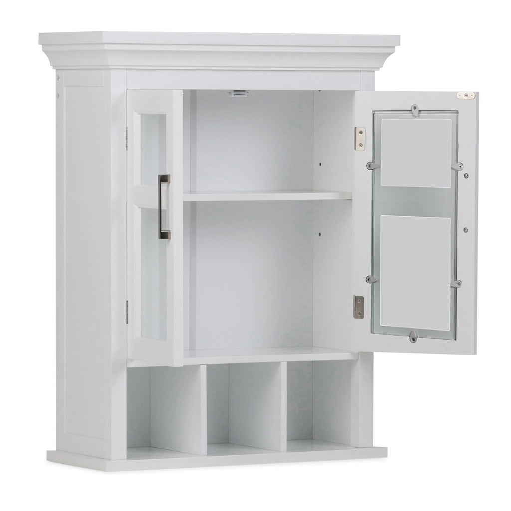 Avington - 2 Door Wall Cabinet With Cubbies - Pure White by Unique Piece Furniture
