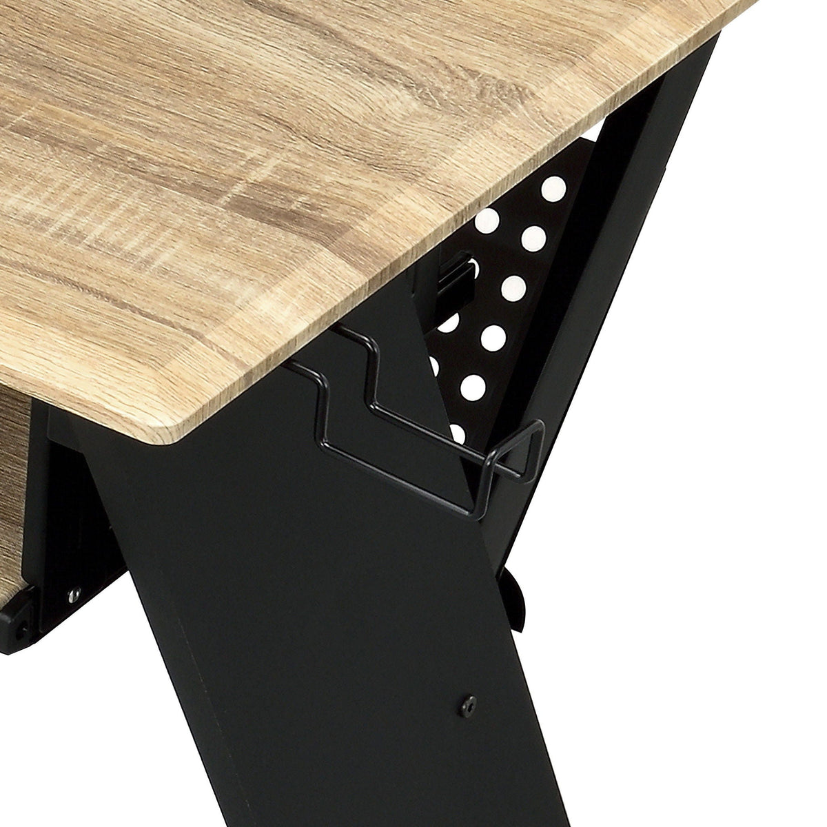 Eleazar - Music Recording Studio Desk - Natural Oak by Unique Piece Furniture