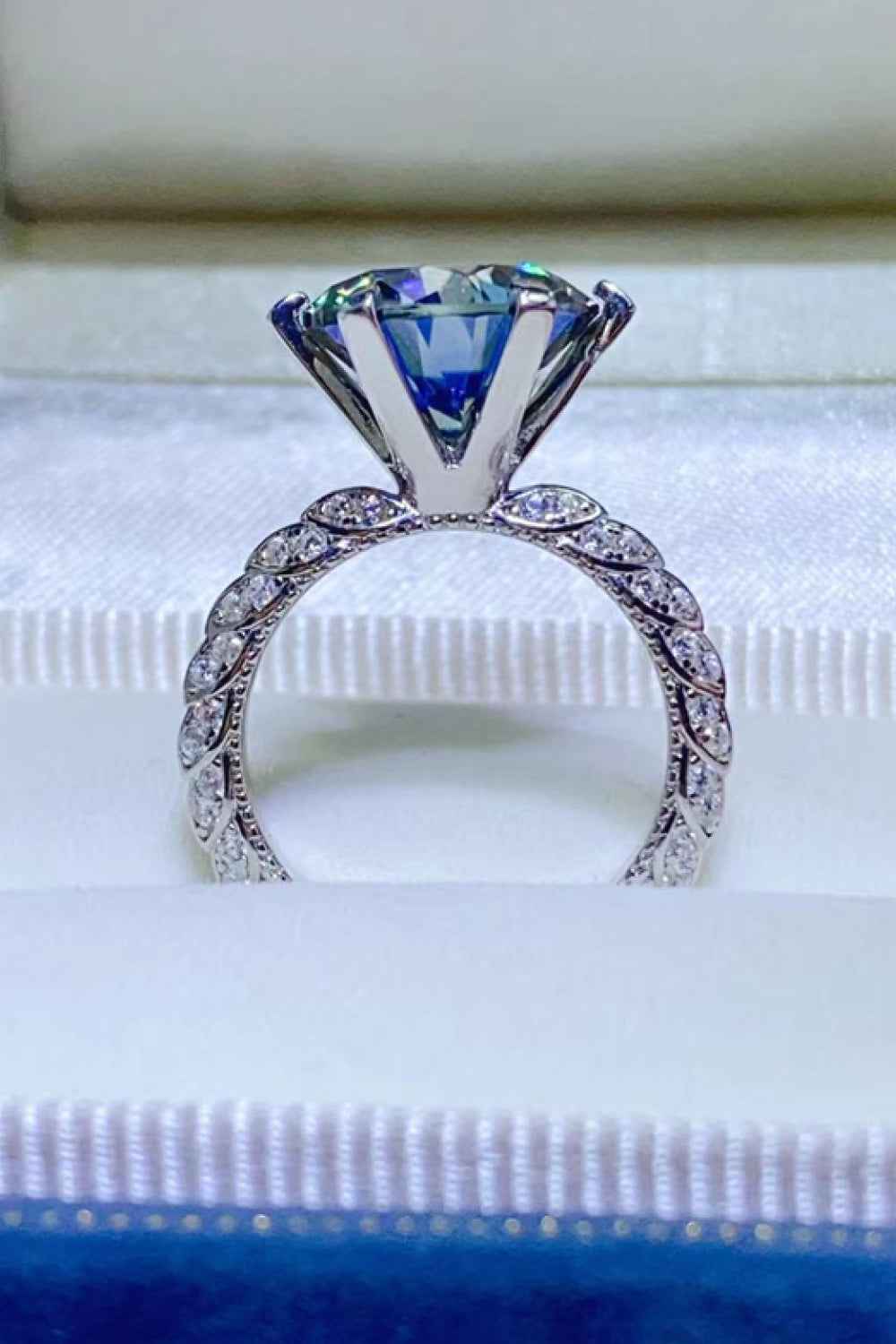 5 Carat Moissanite 925 Sterling Silver Ring by Wild and Free Boutique