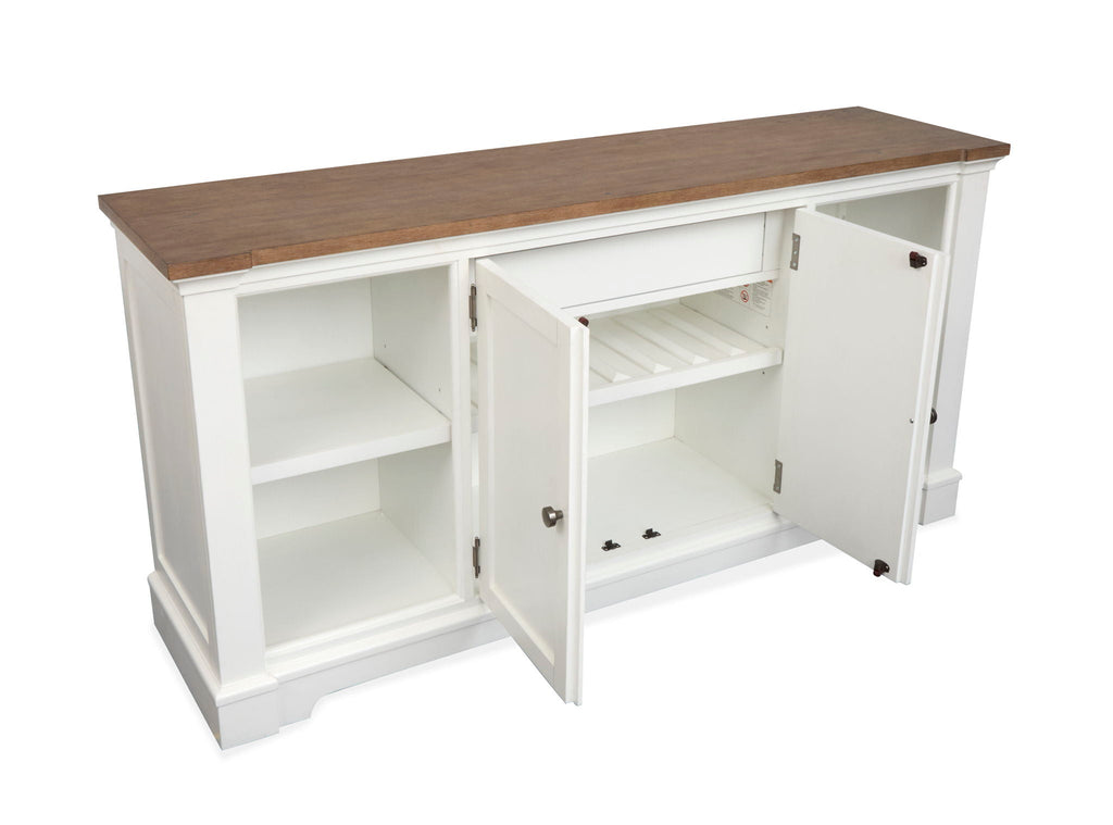 Kingston - Credenza - Whisper White And Cerused Nutmeg by Unique Piece Furniture