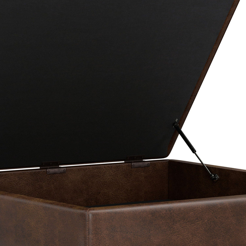 Owen - Multifunctional Square Coffee Table Storage Ottoman by Unique Piece Furniture
